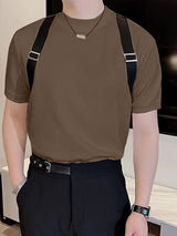 Mens Suspender Detail Short Sleeve T-Shirt SKUK71325