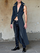 Mens Asymmetrical Design Lapel Casual Blazer SKUL24632