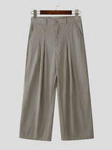 Men's Solid Crinkle Loose Draped Casual Pant SKUL23890