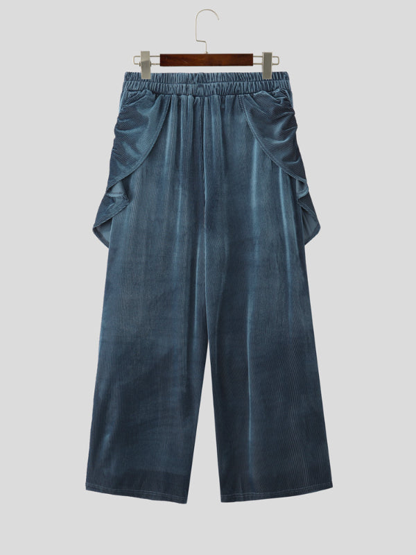 Men's Ruffled Patchwork Casual Pant SKUL29718