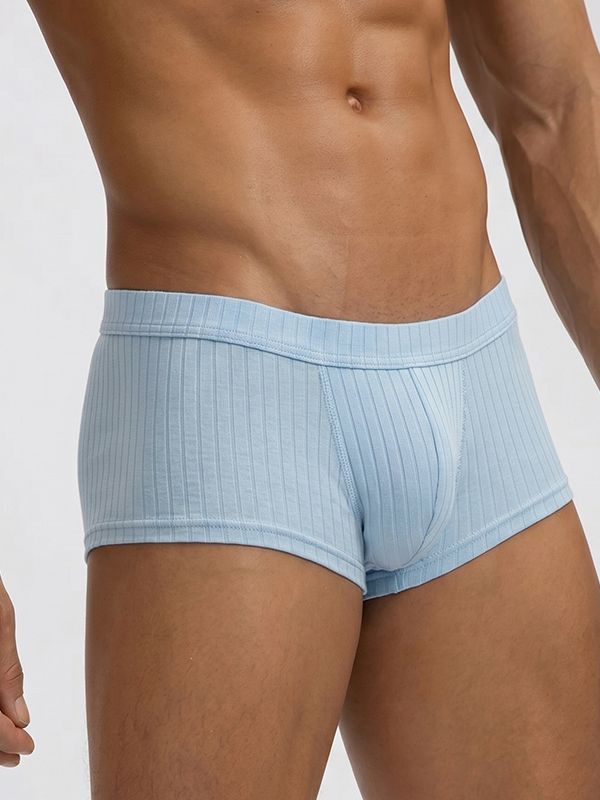 Men's American Vintage High-Street Low-Rise Ribbed Knit Fitted Short SKUL72510