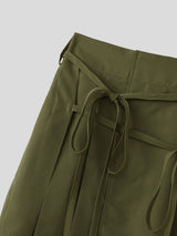 Men's Multi-Strap Cargo Aesthetic Pleated Wrap Skirt SKUL60271