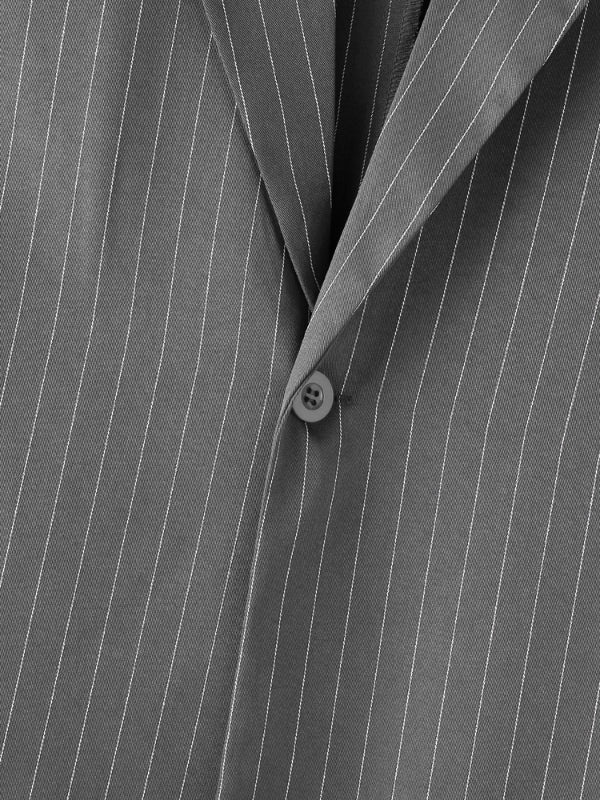 Men's Striped Split Long Sleeve Blazer SKUL22243