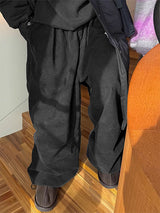 Mens Solid Color Corduroy Wide Leg Pant SKUL13319