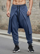 Men's Solid Color Deconstructed Layered Pant SKUL50082