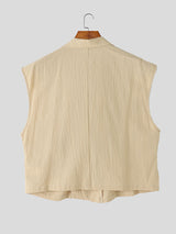 Mens Solid Color Casual Sleeveless Waistcoat SKUL10716