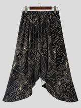 Men's Ripple Print Design Skirt SKUL48791
