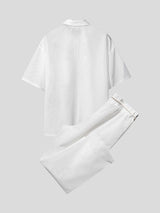 Mens Sheer Mesh Textured Two Pieces Outfit SKUL13934