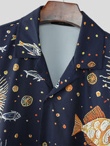 Mens Underwater World Print Short Sleeve Shirt SKUL17011