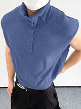 Mens Solid Color Casual Textured Collared Shirt SKUK74112