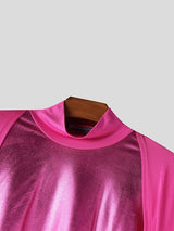 Men's Deconstructed Floor Length Hem Long Sleeve T-shirt SKUL48658