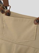 Mens Solid Color Pocket Belted Jumpsuit SKUL04992