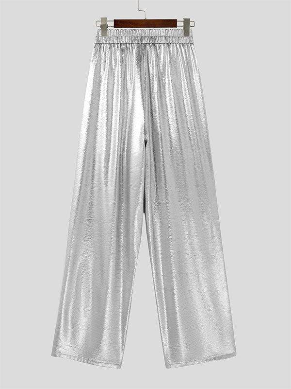 Mens Shiny Hollow-Out Mesh Patchwork Pant SKUK92843