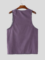 Men's Fringe Patchwork Casual Tank SKUL20172