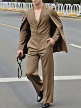 Men's Cape Patchwork Casual Two Pieces Outfit SKUL32031