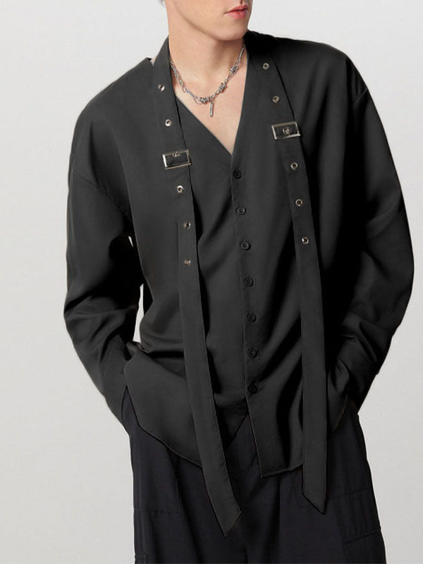 Mens Tie Design Long Sleeve Shirt SKUK80594