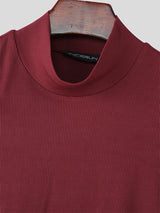 Men's Solid Knit Mock Neck Casual Tank SKUL22780