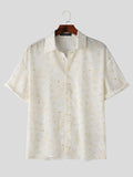 Mens Floral Print Casual Short Sleeve Shirt SKUK56391