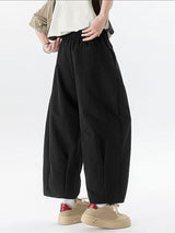 Mens Solid Color Wide-Leg Casual Pant SKUL19100