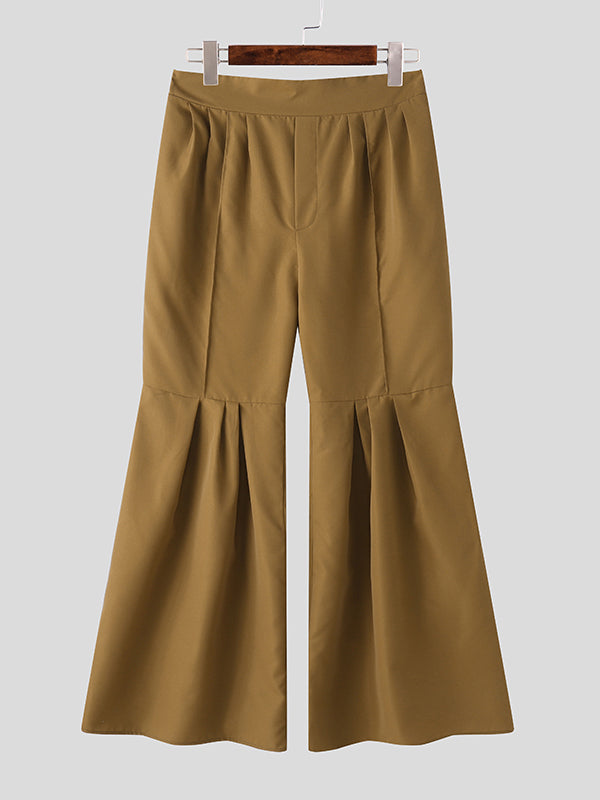 Mens Ruched Wide-Leg Casual Pant SKUK95598