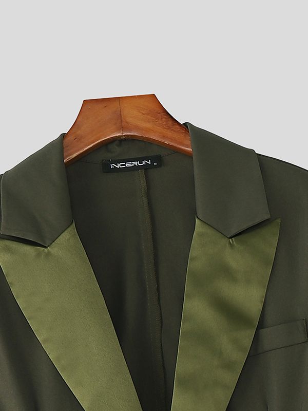 Men's Satin Princess Dress Long Sleeve Blazer SKUL38536