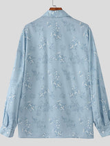 Men's Floral Print Long Sleeve Shirt SKUL43724