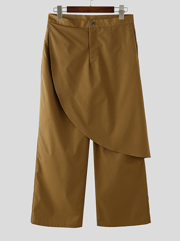 Mens Asymmetric Layered Design Casual Pant SKUK91163