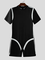 Men's Colorblock Short Sleeve Bodysuit SKUL22192