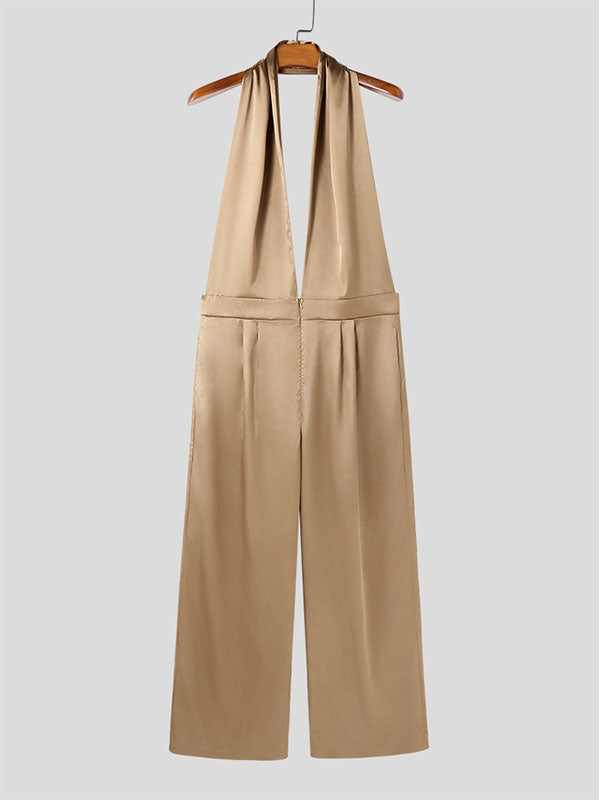 Mens Satin Hollow-Out Sleeveless Jumpsuit SKUL02051