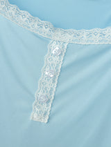 Mens Lace Color-Block Patchwork Cropped Tank SKUL17980