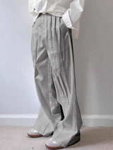 Mens Solid Color Pleated Design Long Pant SKUK61156