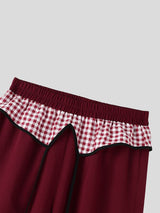 Men's Casual Plaid Design Pant SKUL62080