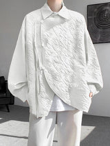 Men's Ribbon Texture Long Sleeve Shirt SKUL31941