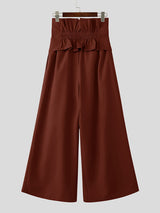 Mens Solid Color High-Waisted Casual Pant SKUL15378