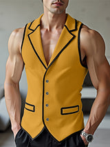 Men's Bold Striped Contrast Casual Waistcoat SKUL31255