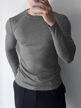 Men's Stretch Slim Fit Base Layer Long Sleeve T-Shirt SKUL35285