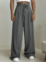 Men's Double Drawstring High Waist Wide Leg Pant SKUL62059