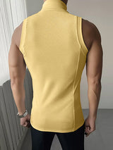 Mens Solid Textured Slim Fit Tank SKUK99018