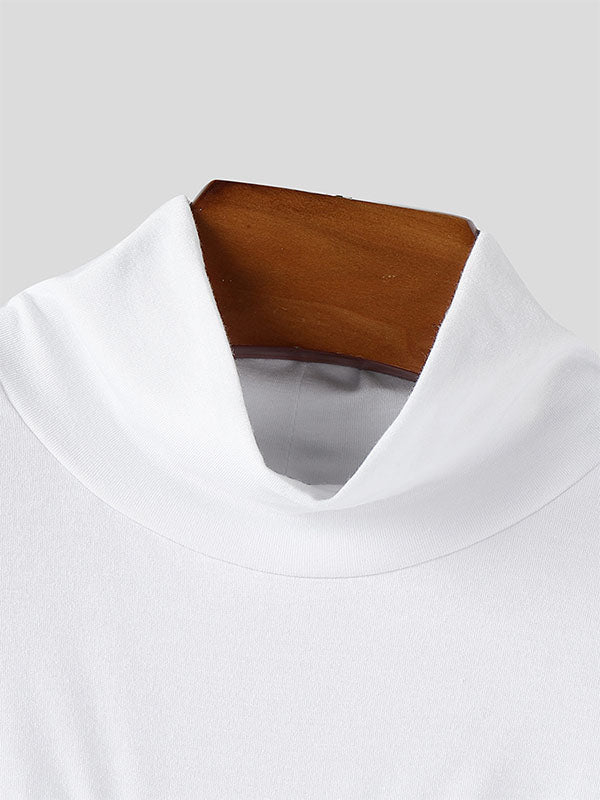 Mens Cut-Out Knit Short Sleeve T-Shirt SKUL09423