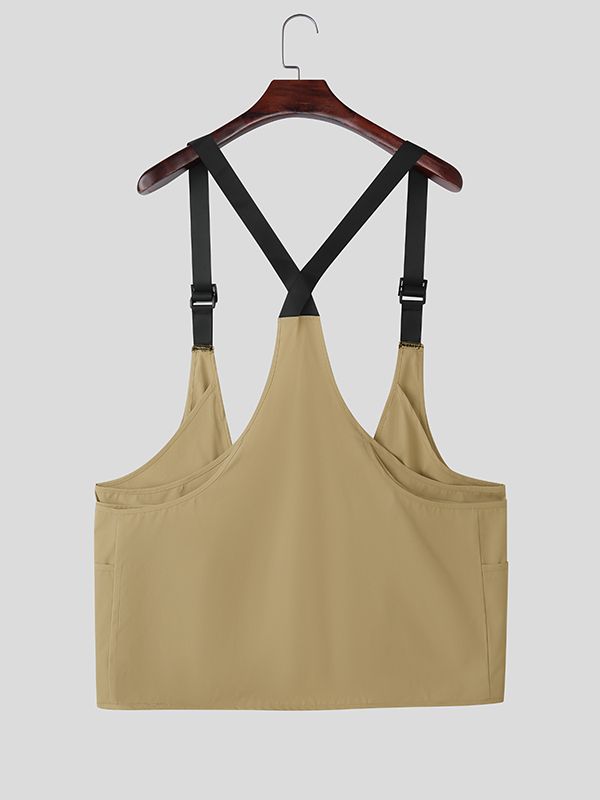 Men's Functional Style Large Pocket Sleeveless Outer Waistcoat SKUL37762