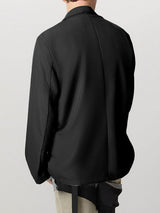 Mens Lace-Up Design Long Sleeve Blazer SKUK80595
