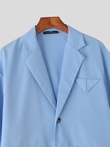 Mens Solid Color Casual Two Pieces Outfit SKUL09673