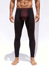 Men's Sexy Athletic Sport Home Lounge Colorblock See-Through V-Seam Pant SKUL86021