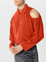 Mens uched Textured Long Sleeve Shirt SKUK78139