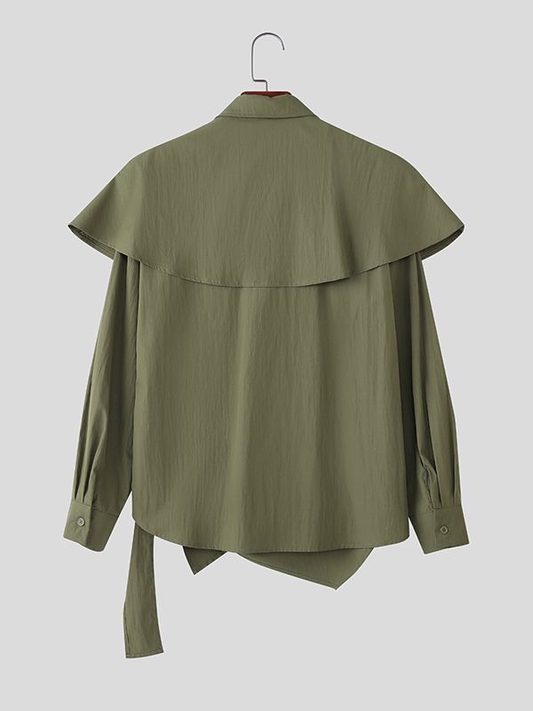 Men's Faux Two Piece Long Sleeve Shirt SKUL42654