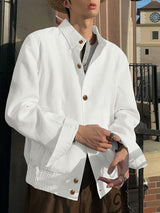 Men's Solid Color Casual Long Sleeve Jacket SKUL36622