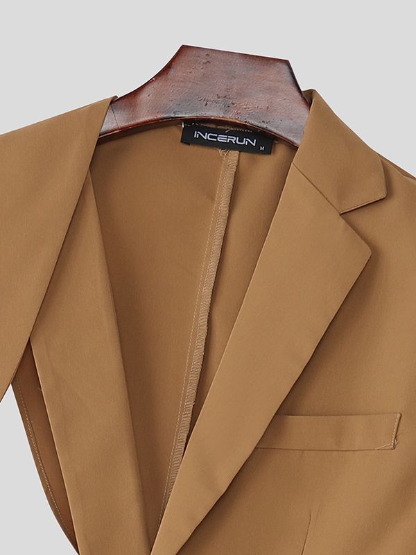 Men's Deconstructed One Shoulder Casual Blazer SKUL37695