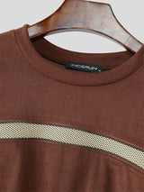 Mens Solid Color Zipper Short Sleeve T-Shirt SKUL17861