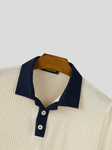 Mens Color Block Textured Short Sleeve T-Shirt SKUL17018