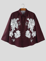 Men's Floral Print Loose Casual Shirt SKUL26091